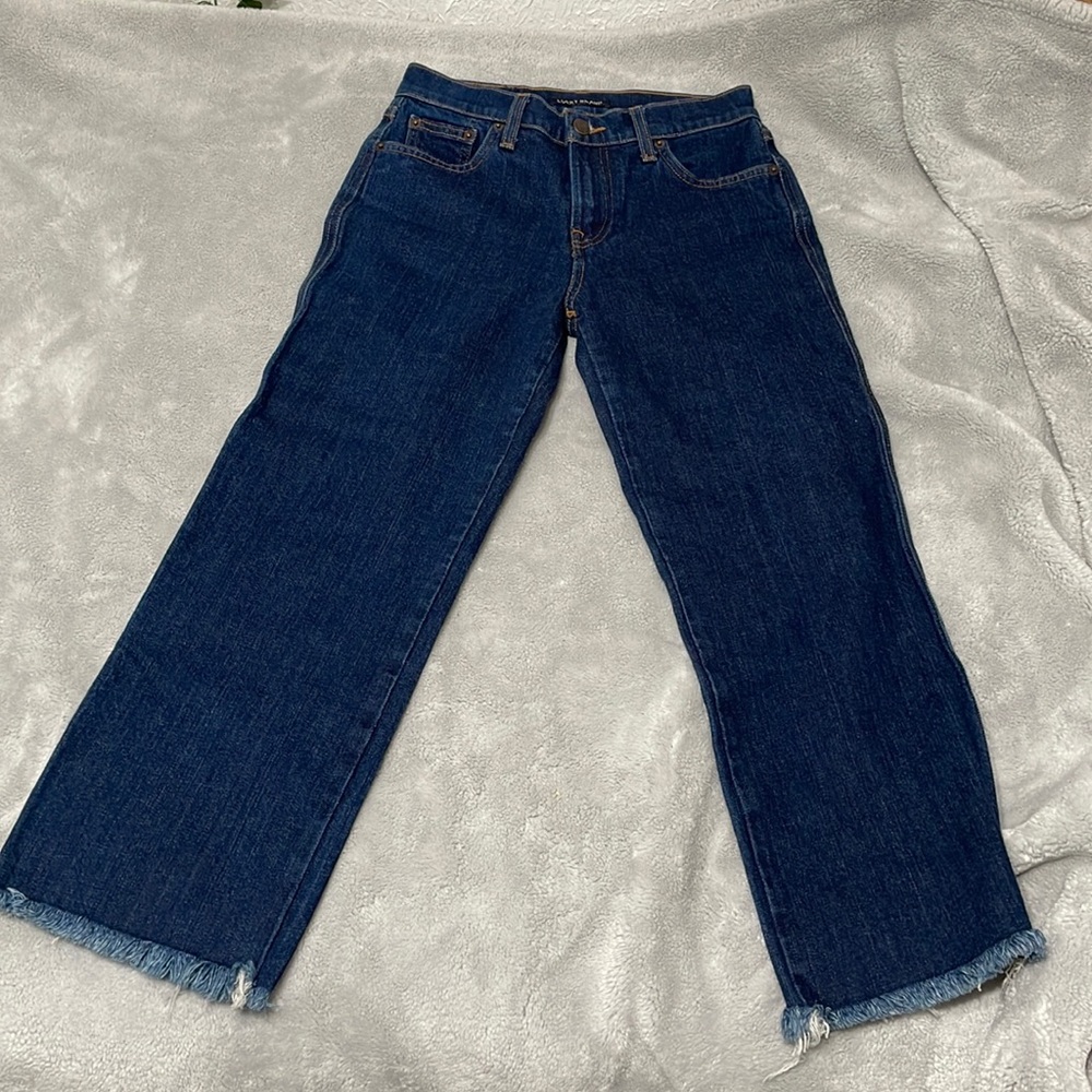 Lucky Brand Mid Rise Crop Wide Leg Jeans